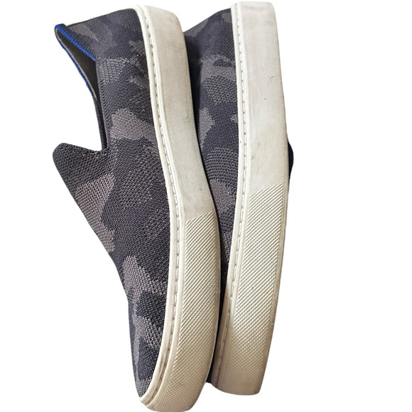 Rothy's Size 7 Women’s Sneakers Slip On Platform Shoes Gray Black Camo Print - Picture 6 of 8